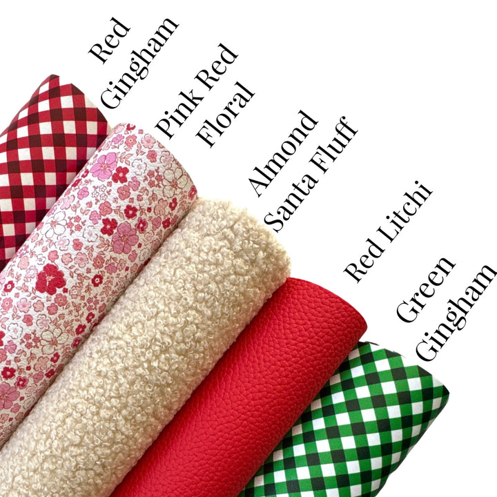 Red Litchi Faux Leatherette Sheet