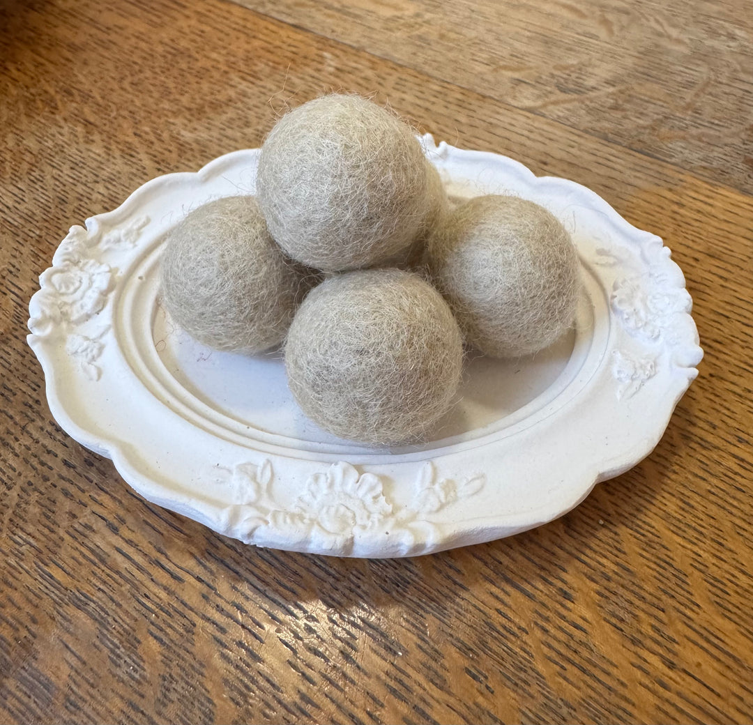 100% Wool Felt Balls 2cm 3/4” ~ Almond
