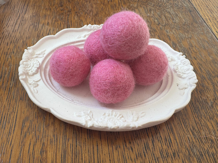 100% Wool Felt Balls 2cm 3/4” ~ Candy Pink