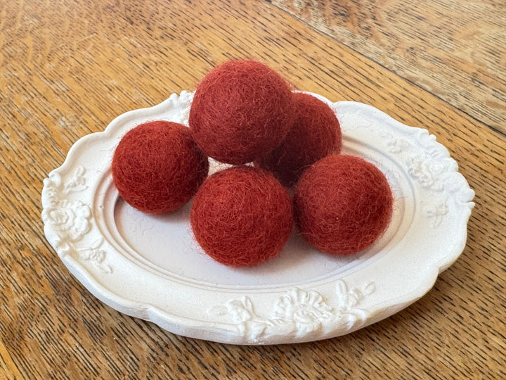 100% Wool Felt Balls 2cm 3/4” ~ Saffron