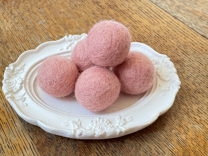 100% Wool Felt Balls 2cm 3/4” ~ Pink Skin