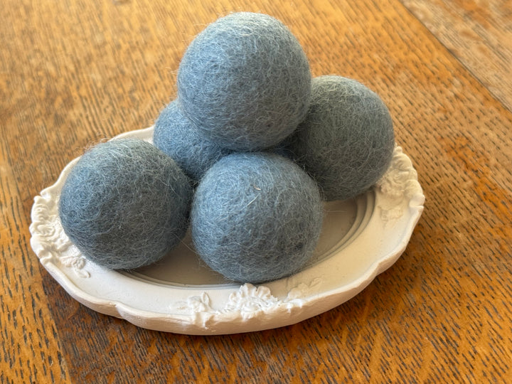 100% Wool Felt Balls 3cm 1.2” ~ Grey Blue