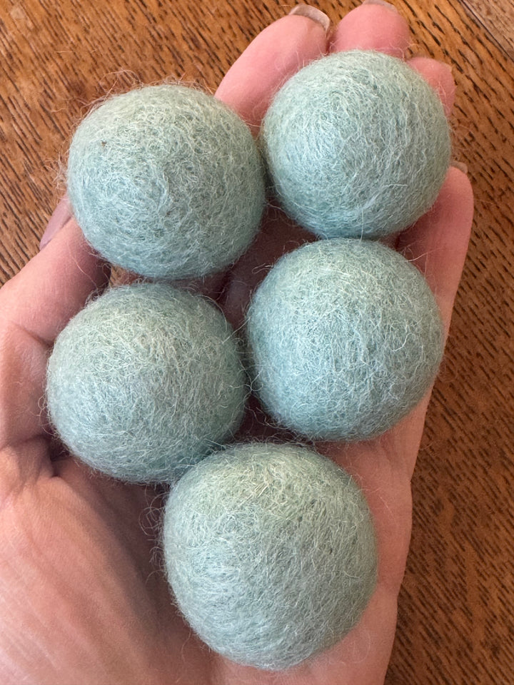 100% Wool Felt Balls 3cm 1.2” ~ Aqua Mist