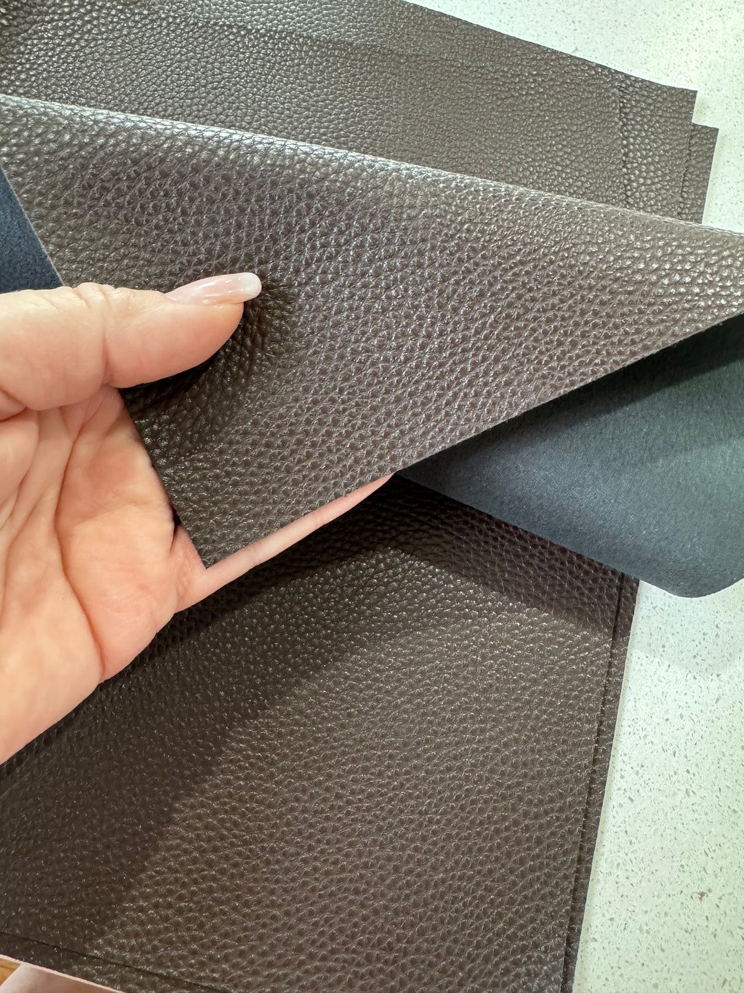 Dark Brown Faux Leatherette Sheet