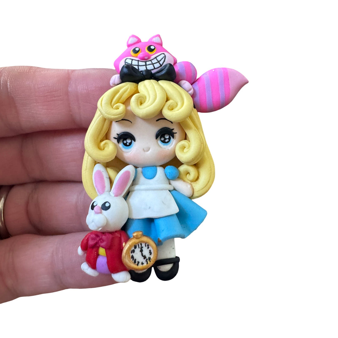 Alice with Cat and White Rabbit Clays from Temptress Maker