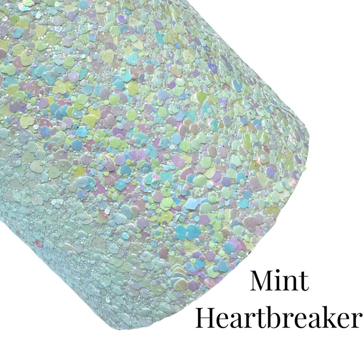 Cuir Chunky Glitter Heartbreaker Vert Menthe - Limité