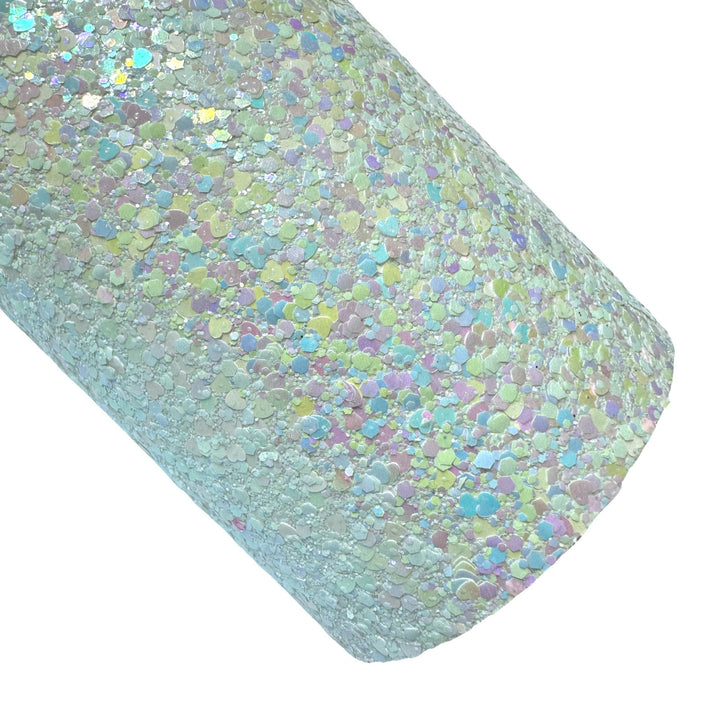 Cuir Chunky Glitter Heartbreaker Vert Menthe - Limité