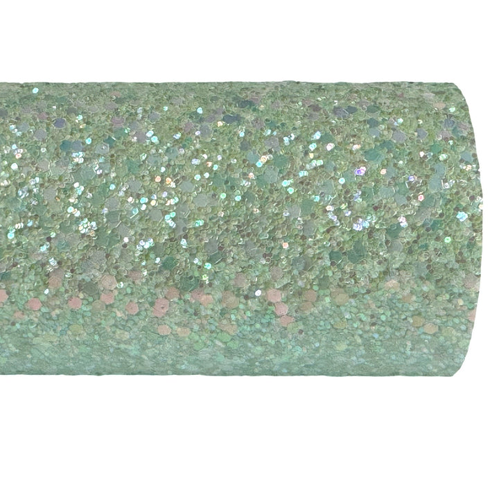 Mint Glitter Kiss Chunky Glitter Leatherette