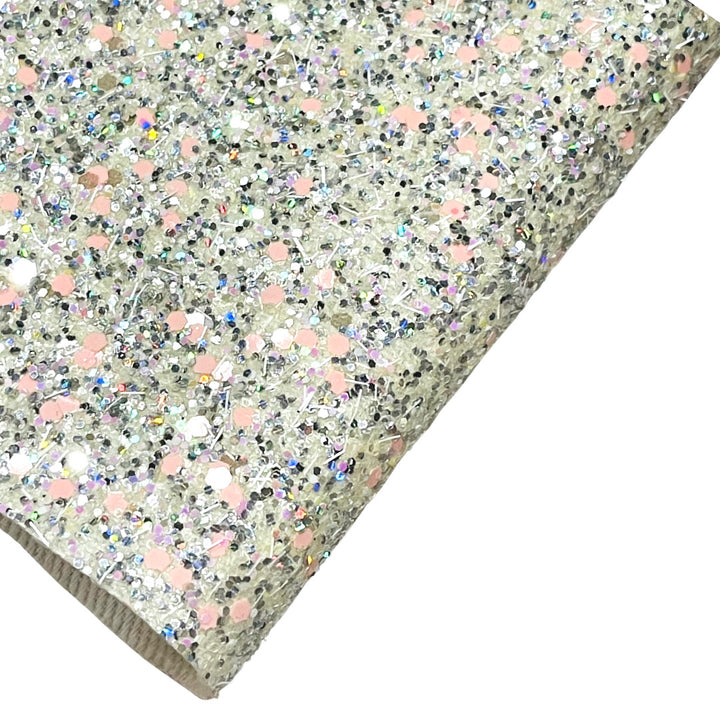 Paillettes épaisses multicolores rose bébé