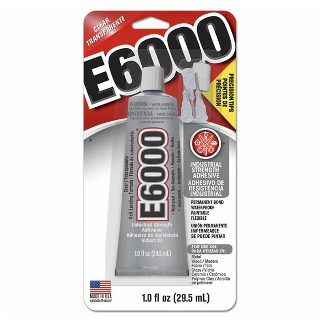 E6000 Clear Industrial Adhesive - 40.2g/1oz + Precision Tips (road freight only, no international orders)