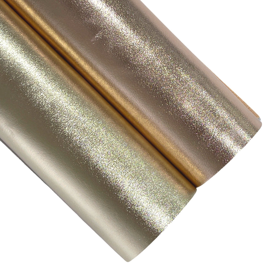 Metallic Gold Smooth Faux Leatherette