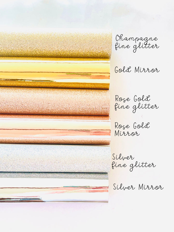 Silver Fine Glitter Leatherette