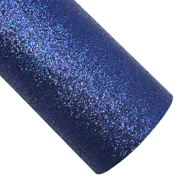 Navy Magenta Fine Glitter Fabric Sheet - Great for Button Earrings
