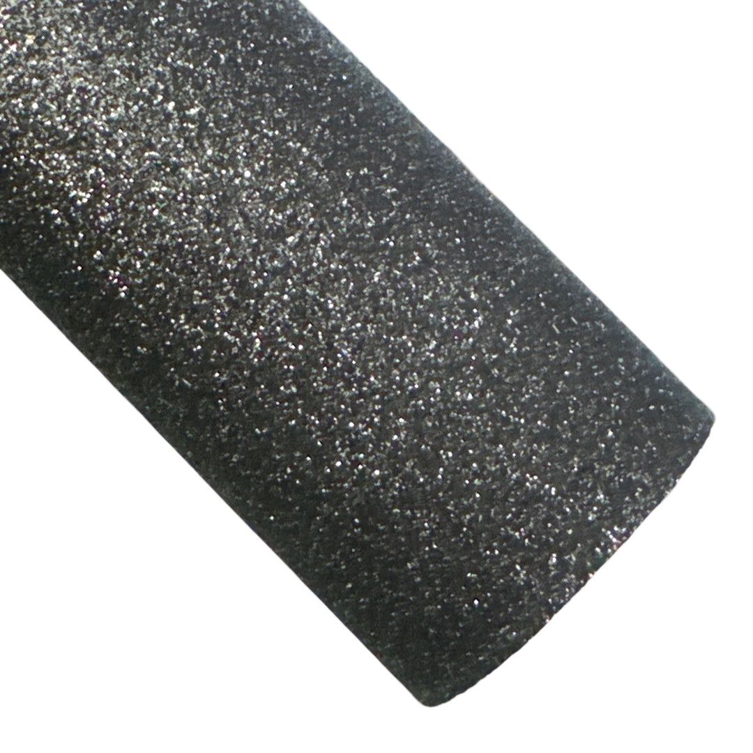 Black Silver Mix Fine Glitter Leather