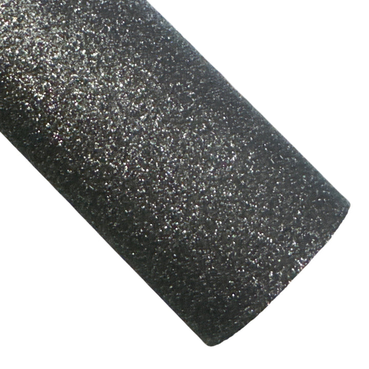 Black Silver Mix Fine Glitter Leather