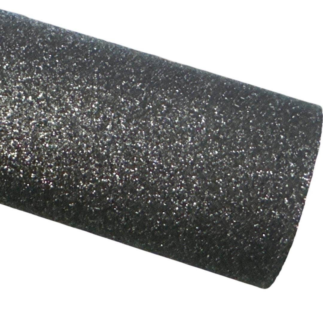 Black Silver Mix Fine Glitter Leather