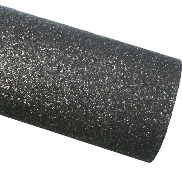Black Silver Mix Fine Glitter Leather