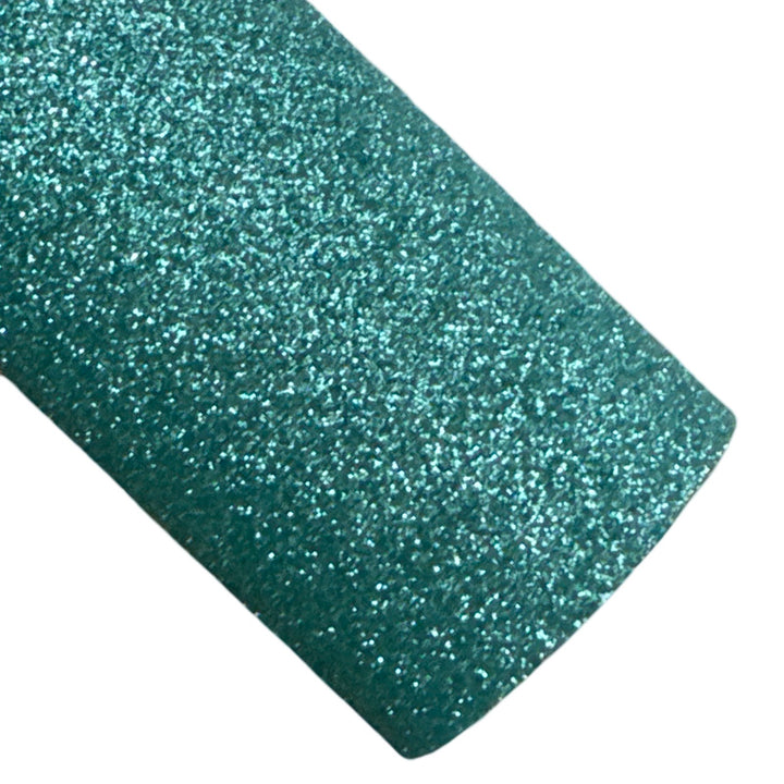 Turquoise Fine Glitter Leather