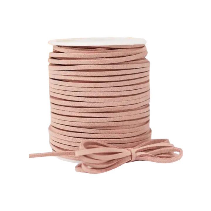 Cordon en faux suède Nude Blush - 5m - Cordon en suède rose chair