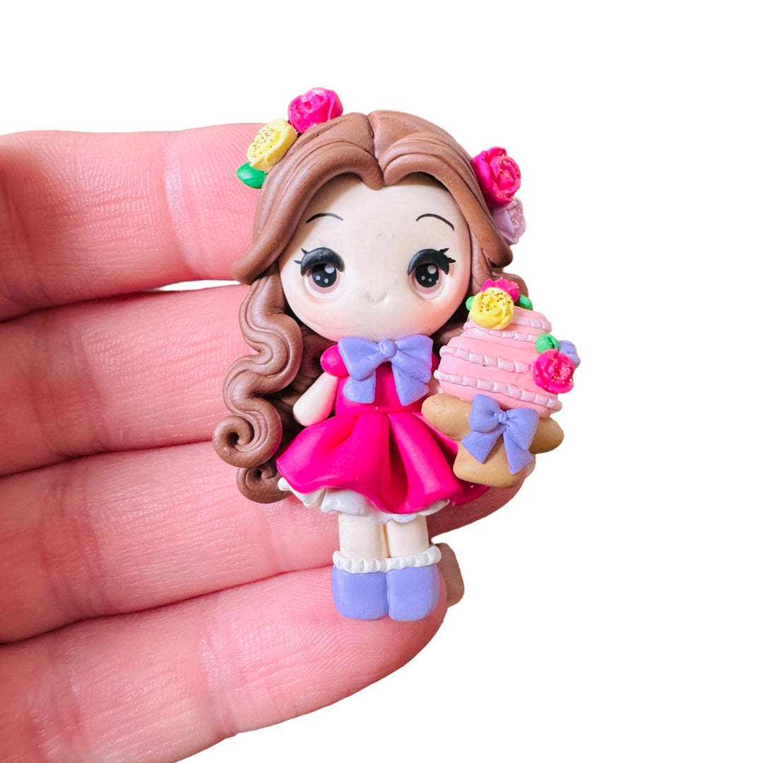 Birthday Girl with Cake Bow Clay from Temptress Maker
