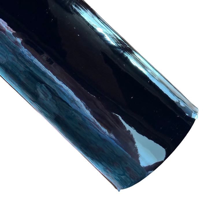 Black Patent Leatherette - Glossy Smooth Leatherette