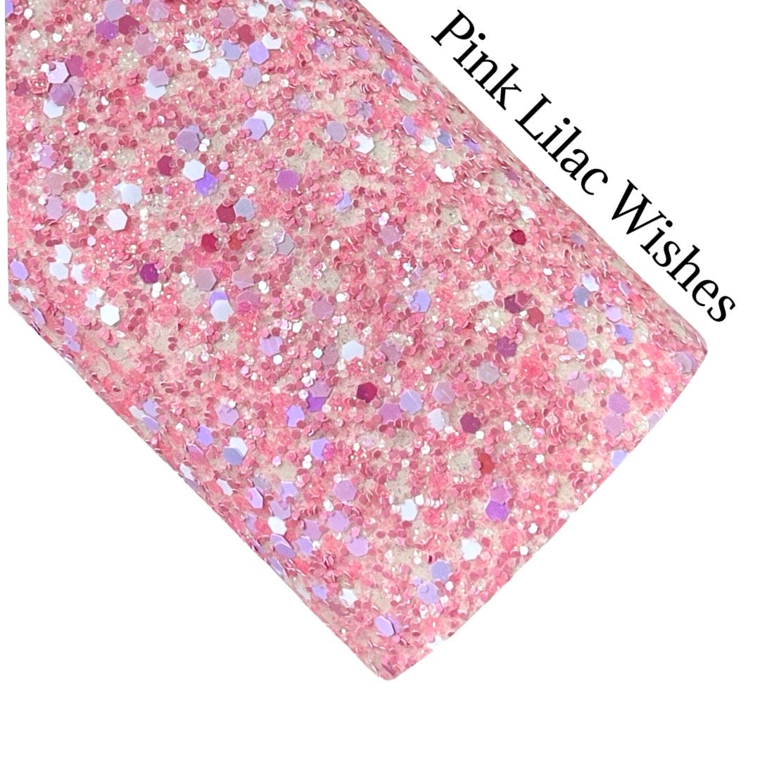 Pink Lilac Wishes Chunky Glitter Leather