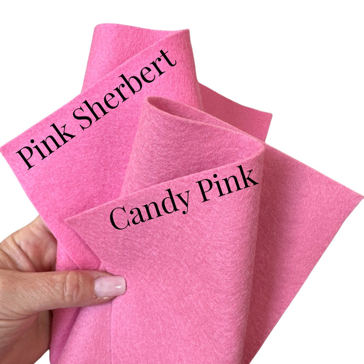 Pink Sherbert 100% Merino Wool Felt