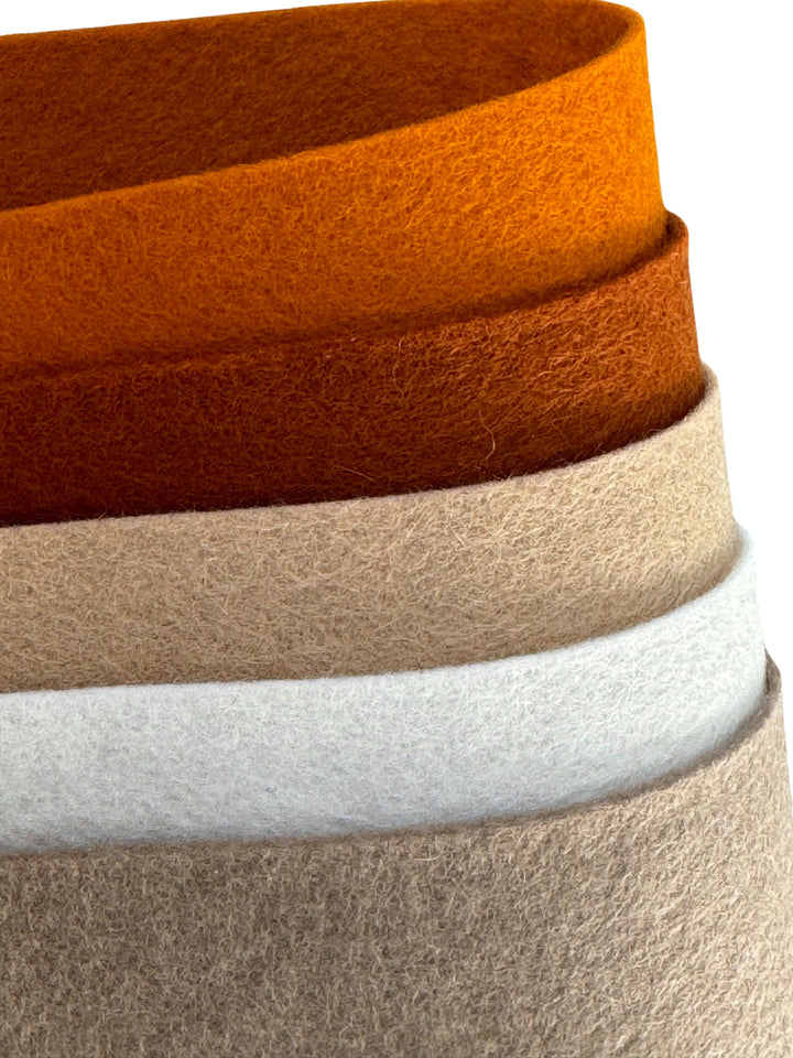 Autumn Woodland 100% Pure Wool Felt Bundle of 5