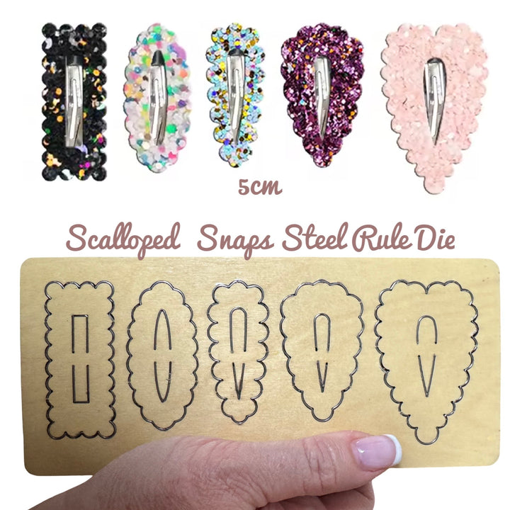 5cm Scalloped Snaps Steel Rule Clip Die - 5 must have shapes!