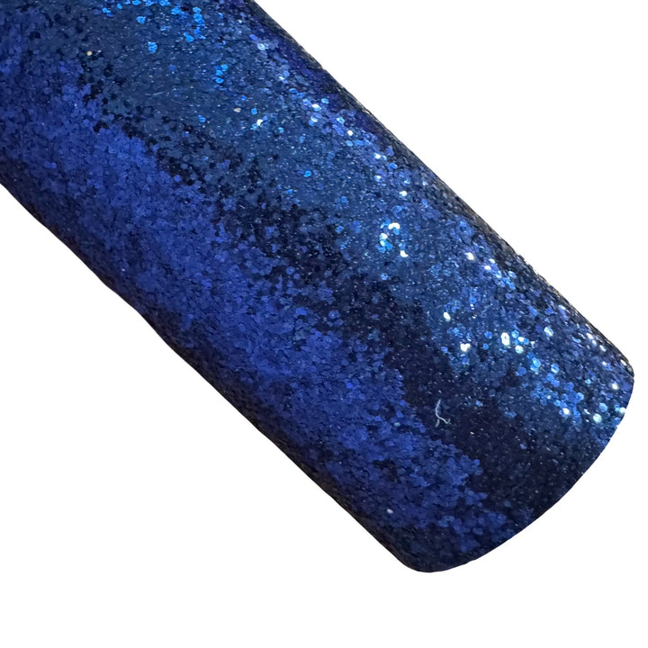 Navy Chunky Glitter Fabric Sheet 0.7mm Thick | Smooth  Rear | Great for Backing | Shoes