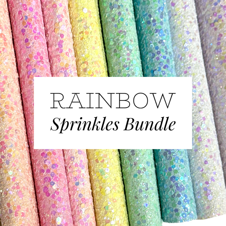 Purple Rainbow Sprinkles Chunky Glitter Leather
