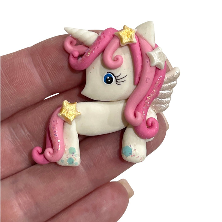 Argile à nœud licorne rose bonbon