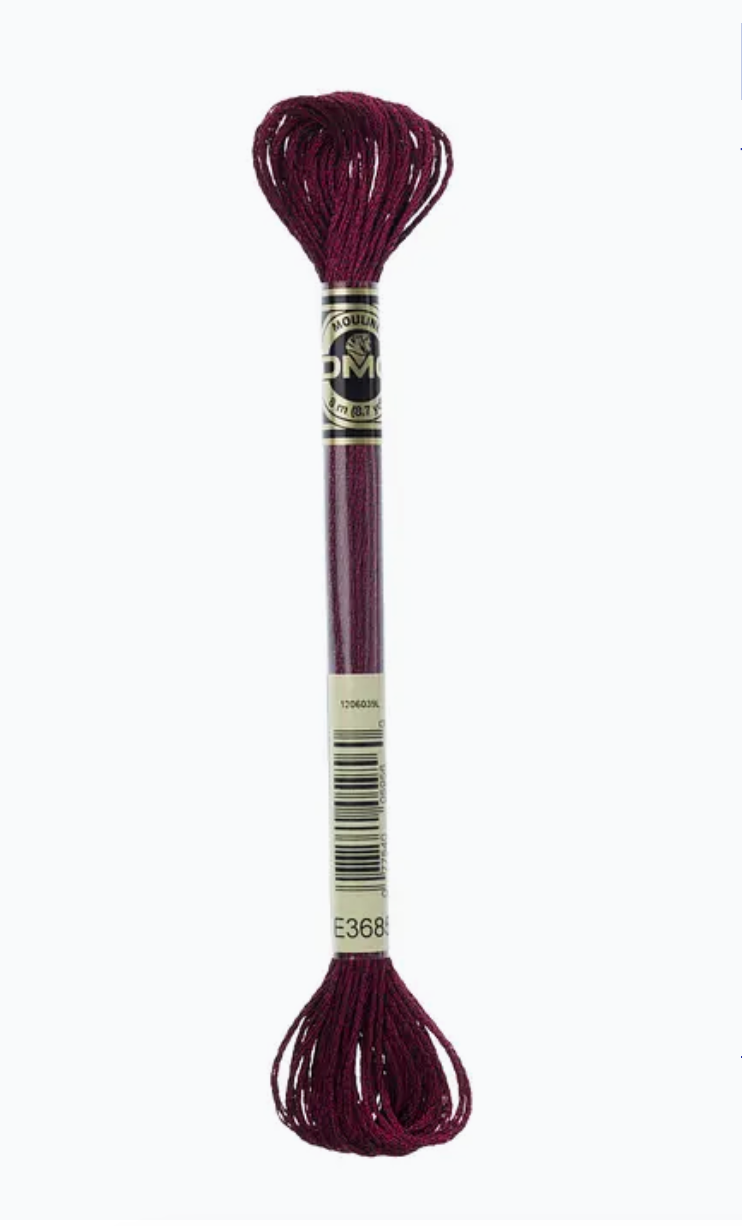 DMC Light Effects Metallic Floss · Rosewood Metallic Bramble · E3685