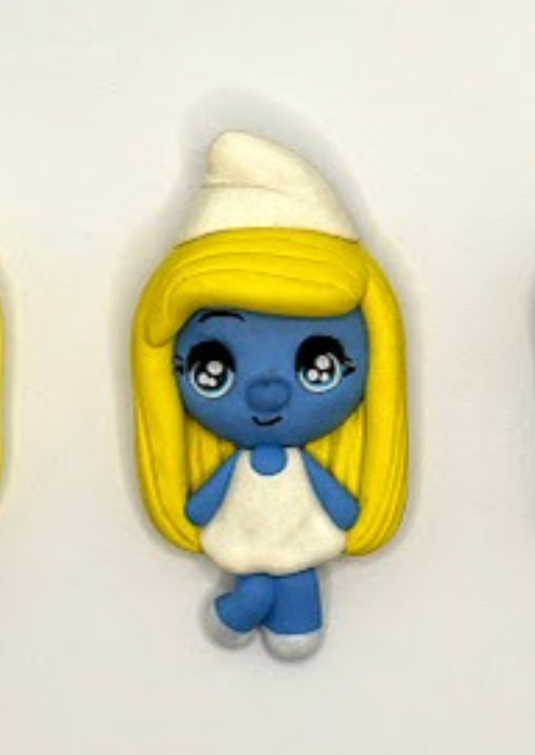 Smurfette Clay Bow Embellishment