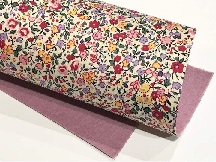 Petite Floral Pink - Les Fleurs Double Sided Fabric Wool Felt Sheets