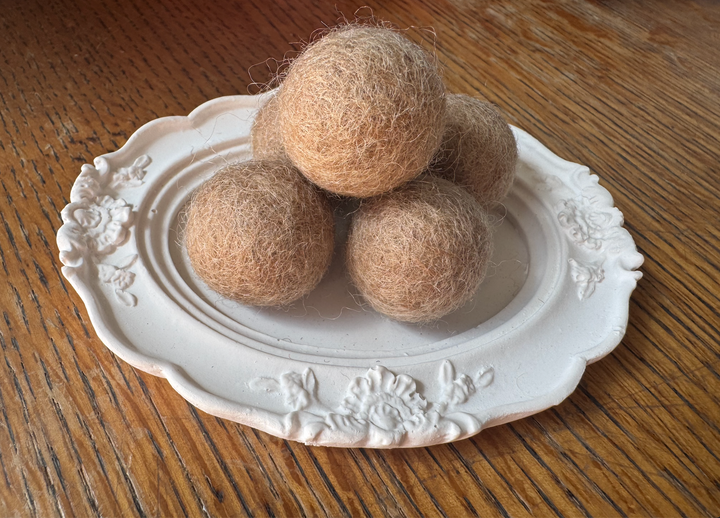 100% Wool Felt Balls 2cm 3/4” ~ Biscuit