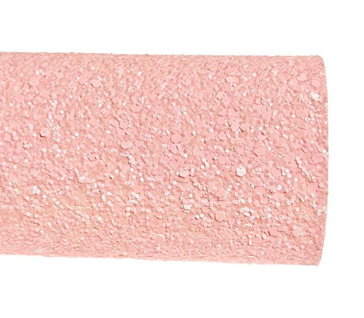 Feuilles de tissu à grosses paillettes Peach Pink Kiss