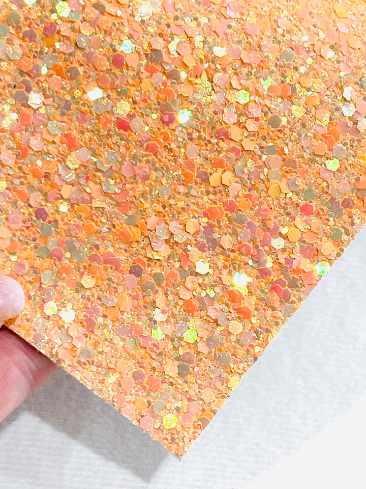 Pêches Holo Chunky Glitter Cuir