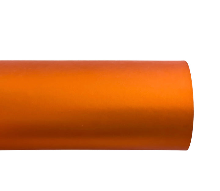 Matte Orange Metallic Leatherette