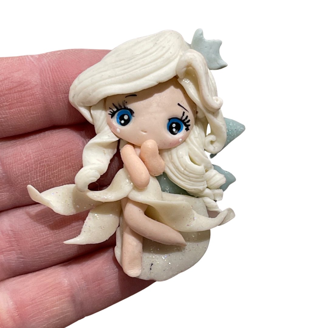 White Fairy Clay Embellishment