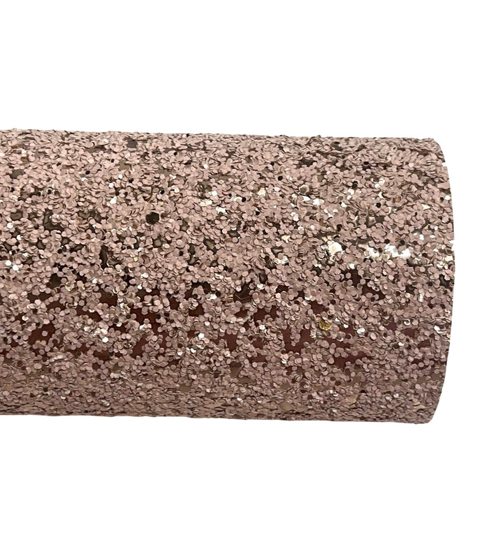 Blushing Matte Rose Gold Sparkle Chunky Glitter