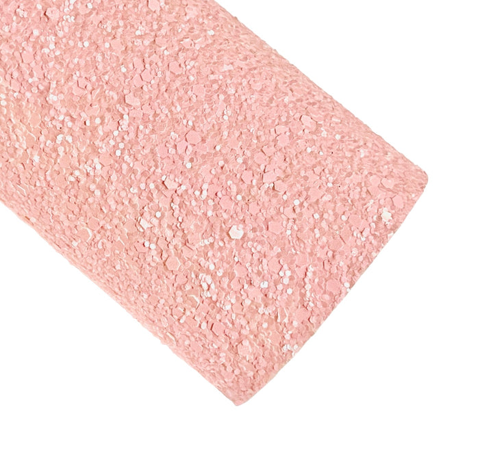 Feuilles de tissu à grosses paillettes Peach Pink Kiss
