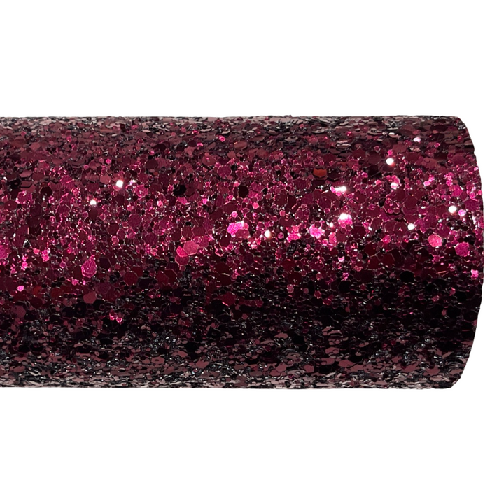 Maroon Chunky Glitter Leather - Mulberry Premium
