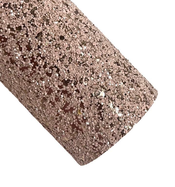Blushing Matte Rose Gold Sparkle Chunky Glitter