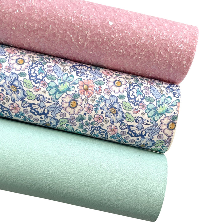 Lot de paillettes en similicuir floral Noémie