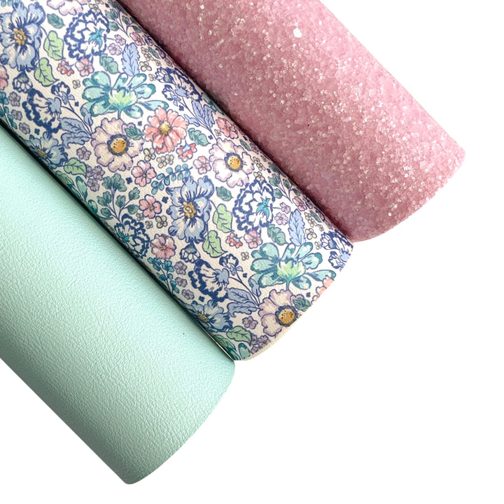 Lot de paillettes en similicuir floral Noémie