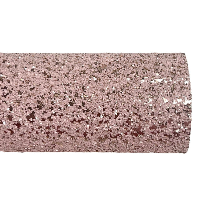 Rose bébé mat or rose scintillant grosses paillettes