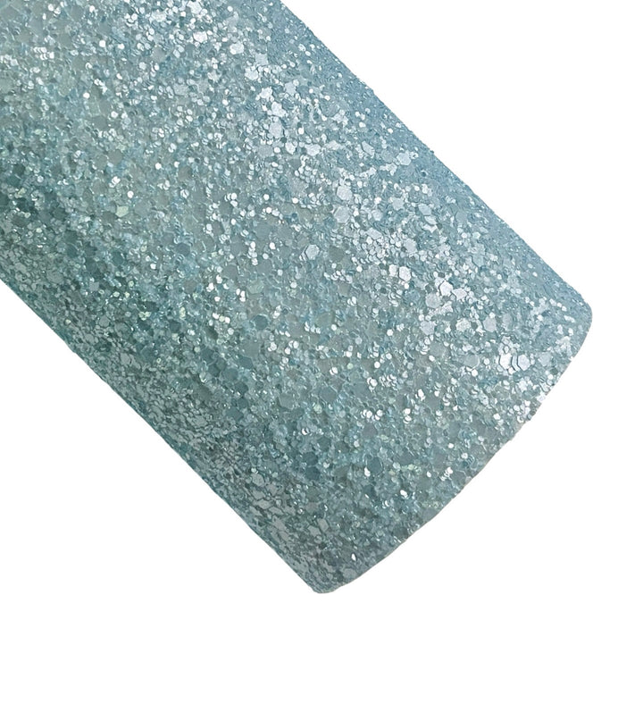 Princess Blue Pearl Chunky Glitter Leather