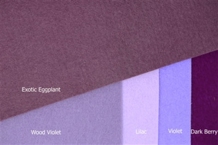 NOUVEAU feutre de laine 100 % mérinos aubergine exotique - NOUVELLE version couleur 2022