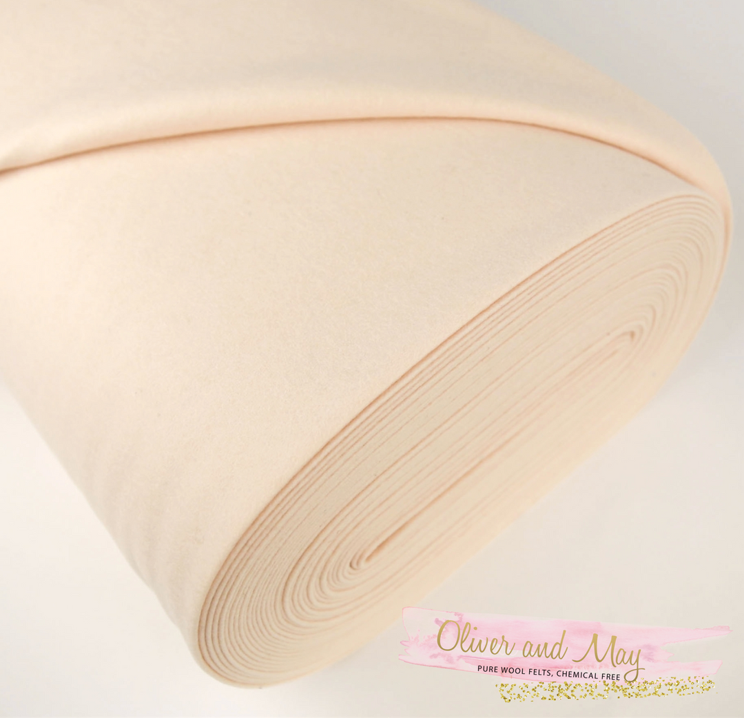 Beige Skin 100% Merino Wool Felt